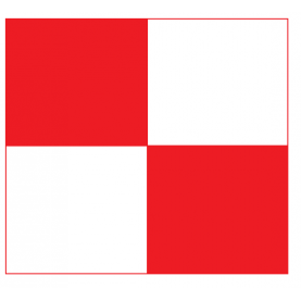 Plaque Photogrammétrique 400x400 - Rouge et blanc