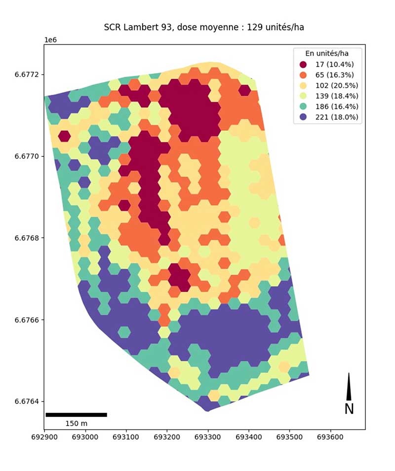 Carte préconisation agriculture drone