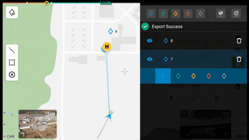 Fonction d'Exportation Hors Ligne dans DJI Pilot 2