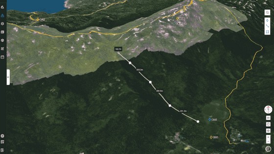 Annotations et trajectoires de vol dans FlightHub 2
