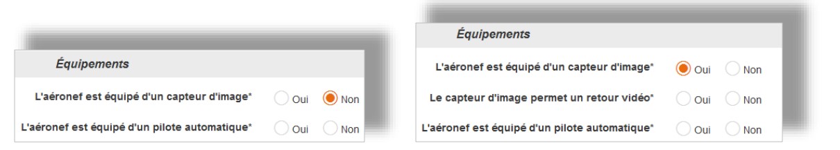 Renseignez les équipements-de aéronef AlphaTango