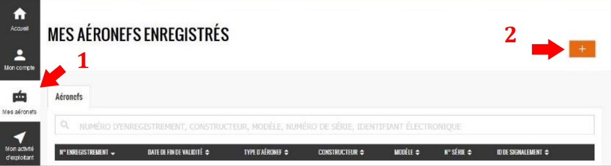 Mes aéronefs enregistré sur AlphaTango