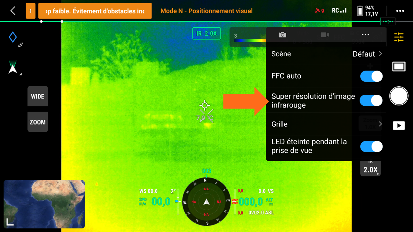 DJI Mavic 3T super résolutiond'image infrarouge