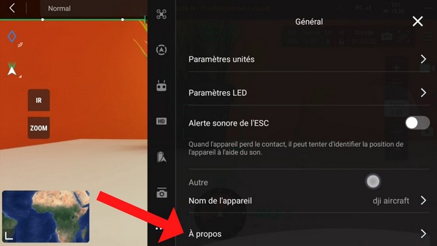 DJI RC PRO Enterprise- onglet à propos 