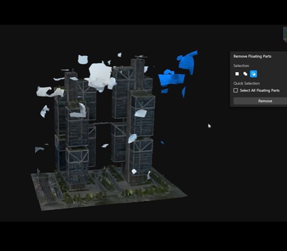 DJI Modify Suppression des parties flottantes 