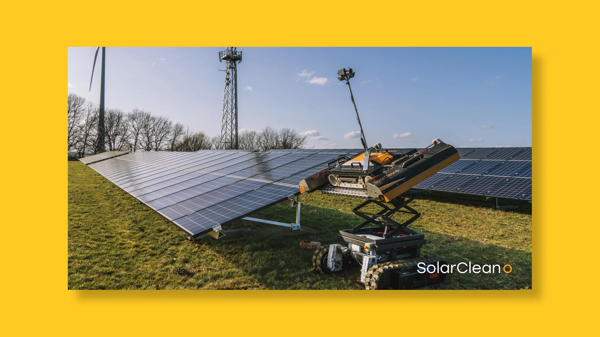 Utilisation d'un robot SolarCleano sur panneaux solaires