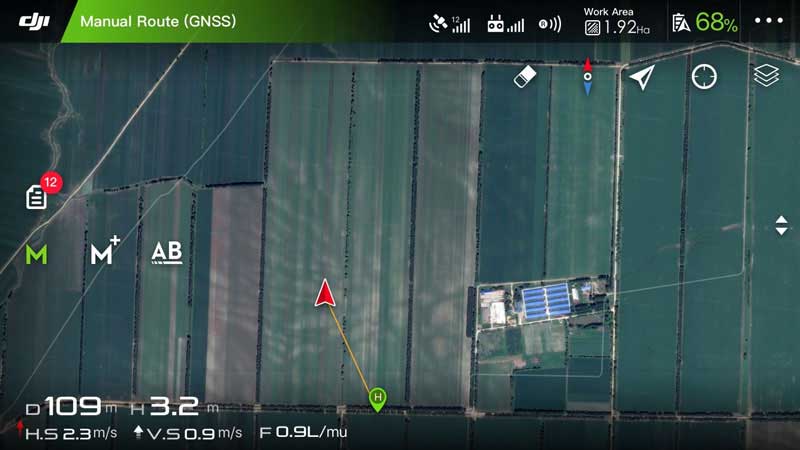 Contrôle manuel drone agriculture - DJI AGRAS MG-1P RTK