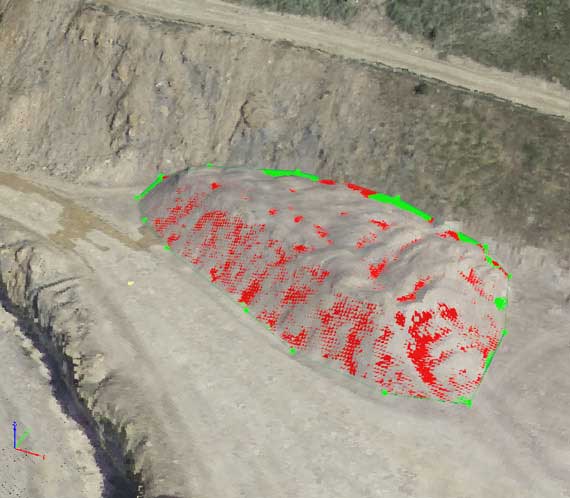 Calculer de volumes via lasergrammétrie par drone