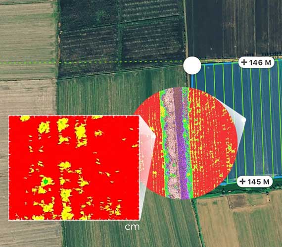 Prise de vue multispectrale - Drone agricole
