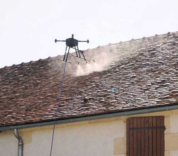 Pulvérisation & Nettoyage de toiture par drone