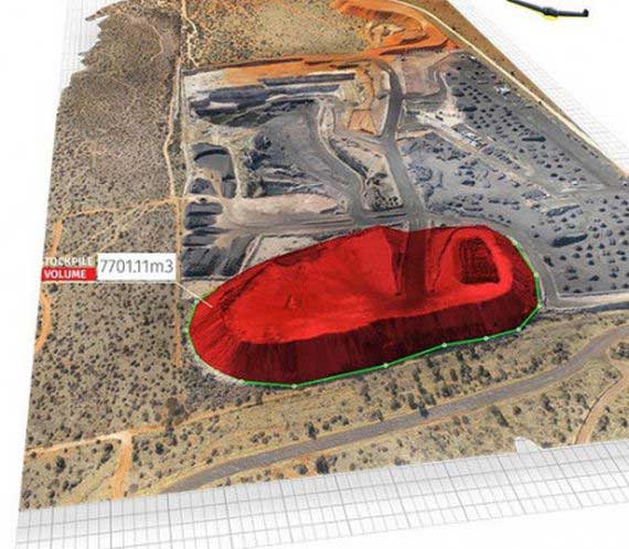 Calcul de cubature par drone