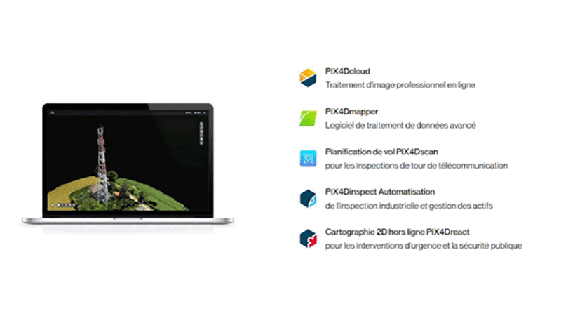La suite Pix4D compatible avec le Parrot Anafi Ai