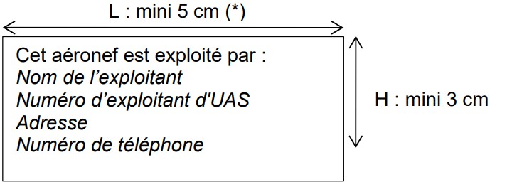 étiquette marquage drone